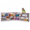 RAINBOW ACCENTS FOLD-N-LOCK STORAGE UNIT, 48W X 15D X 29-1/2H, RED