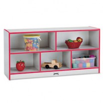 RAINBOW ACCENTS SINGLE STORAGE UNITS, 48W X 15D X 24-1/2H, RED/FRECKLED GRAY