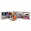 RAINBOW ACCENTS FOLD-N-LOCK STORAGE UNIT, 48W X 15D X 24-1/2H, RED