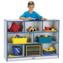 RAINBOW ACCENTS SINGLE STORAGE UNITS, 48W X 15D X 35-1/2H, BLUE/FRECKLED GRAY