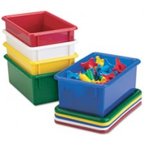 CUBBIE TRAYS, 8-5/8W X 13-1/2D X 5-1/4H, RED