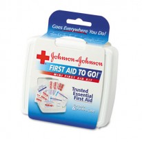 MINI FIRST AID TO GO KIT, 12 PIECES, PLASTIC CASE