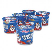 BREAKFAST CEREAL, FROSTED FLAKES, SINGLE-SERVE 2.1OZ CUP, 6 CUPS/BOX