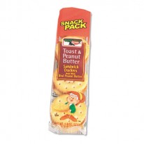 SANDWICH CRACKERS, PEANUT BUTTER, 8-CRACKER SNACK PACK, 12 PACKS/BOX