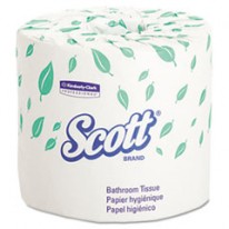 SCOTT STANDARD ROLL BATHROOM TISSUE, 2-PLY, 550 SHEETS/ROLL, 80/CARTON