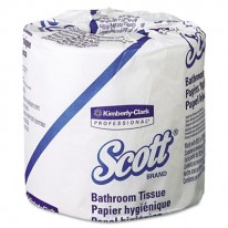 SCOTT STANDARD ROLL BATHROOM TISSUE, 1-PLY, 1210 SHEETS/ROLL, 80 ROLLS/CARTON