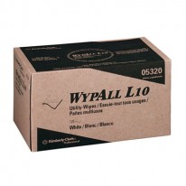 WYPALL L10 UTILITY WIPERS, 9 X 10.5, POP-UP BOX, WHITE, 125/BOX, 18/CARTON