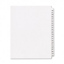 80000 SERIES LEGAL INDEX DIVIDER SET, SIDE TABS, PRINTED 