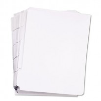 80000 SERIES BLANK 1/5-TAB DIVIDER SET, UNPUNCHED, LETTER, WHITE, 25 SETS/BOX