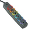 SMARTSOCKETS COLOR-CODED STRIP SURGE PROTECTOR, 6 OUTLETS, 7FT CORD