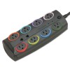 SMARTSOCKETS STD COLOR-CODED ADAPTER SURGE PROTCTR, 8 OUTLETS, 8FT CORD