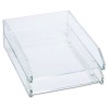 DOUBLE LETTER TRAY, TWO TIER, ACRYLIC, CLEAR