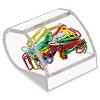 PAPER CLIP HOLDER, ACRYLIC, 3 X 2 3/4 X 3 1/2, CLEAR