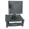TWO LEVEL STAND, REMOVABLE DRAWER, 17 X 13 1/4 X 3 TO 6 1/2, BLACK