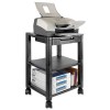 MOBILE PRINTER STAND, 2-SHELF, 17W X 13-1/4D X 19-3/4H, BLACK