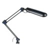 ADJUSTABLE FLUORESCENT CLAMP-ON TASK LAMP, 28 INCH ARM REACH, BLACK