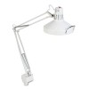 THREE-WAY INCANDESCENT/FLUORESCENT CLAMP-ON LAMP, 40 INCH REACH, WHITE