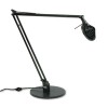 CONCENTROLITE HALOGEN DESK LAMP, TIERED SHADE, WEIGHTED BASE, 34 INCH REACH