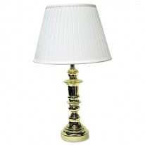 TRADITIONAL BRASS INCANDESCENT TABLE LAMP, 26 INCHES HIGH