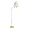 BRASS SWING ARM INCANDESCENT FLOOR LAMP, 58 INCHES HIGH
