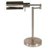 ADJUSTABLE FULL SPECTRUM TABLE LAMP, BRUSHED STEEL, 16-1/2 INCHES HIGH