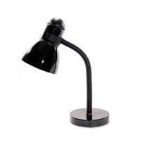 ADVANCED STYLE INCANDESCENT GOOSENECK DESK LAMP, BLACK, 16 INCHES HIGH