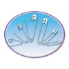 SAFETY PINS, NICKEL-PLATED, STEEL, ASSORTED SIZES, 50/PACK
