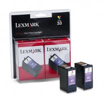 18C0534 (33) INK, 380 PAGE-YIELD, 2/PACK, TRI-COLOR