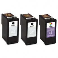 18C1517 INK, 3/PACK, BLACK; TRI-COLOR