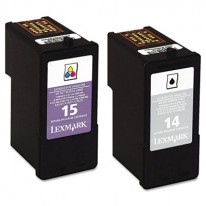 18C2239 (14,15) INK, 150; 175 PAGE-YIELD, BLACK; TRI-COLOR, 2/PK