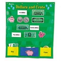 DOLLARS AND CENTS POCKET CHART, 26 X 30