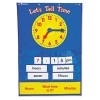 TEACHING TIME POCKET CHART WITH 67 CARDS, 23 X 34
