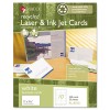 RECYCLED LASER/INKJET BUSINESS CARDS, WHITE, 2 X 3 1/2, 250/BOX