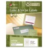 RECYCLED LASER AND INKJET LABELS, 2/3 X 3 7/16, WHITE, 1500/BOX