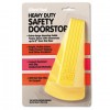 GIANT FOOT DOORSTOP, NO-SLIP RUBBER WEDGE, 3-1/2W X 6-3/4D X 2H, SAFETY YELLOW