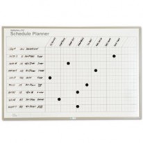 SCHEDULE PLANNING BOARD, PORCELAIN-ON-STEEL, 36 X 24, GRAY