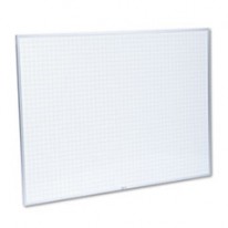 PLANNING BOARD, 1 X 1 GRID, PORCELAIN-ON-STEEL, 48 X 36, BLUE/WHITE