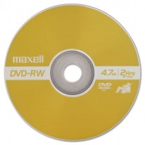 DVD-RW DISCS, 4.7 GB, 2X, W/JEWEL CASES, GOLD, 3/PACK