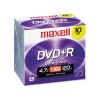 DVD+R DISCS, 4.7GB, 16X, W/JEWEL CASES, SILVER, 10/PACK