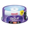 DVD+R DISCS, 4.7GB, 16X, SPINDLE, SILVER, 25/PACK