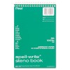 SPELL-WRITE STENO BOOK, GREGG RULE, 6 X 9, GREEN, 80 SHEETS/PAD