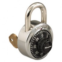 COMBINATION STAINLESS STEEL PADLOCK W/KEY CYLINDER, 1-7/8