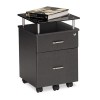 EASTWINDS VISION LOCKING BOX/FILE PEDESTAL, ANTHRACITE WITH BLACK GLASS