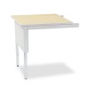 KWIK-FILE MAILFLOW-TO-GO MAILROOM SYSTEM TABLE, 30W X 30D X 29-36H,BIRCH/PBLGRY