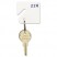 NUMBERED SLOTTED RACK KEY TAGS, PLASTIC, 1 1/2 X 1 1/2, WHITE, 20/PACK