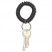 FLEXIBLE WRIST COIL KEY RING, BLACK