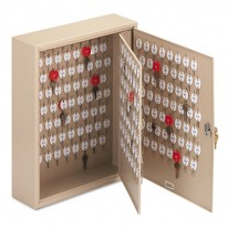 LOCKING TWO-TAG CABINET, 240-KEY, WELDED STEEL, SAND, 16 1/2 X 4 7/8 X 20 1/8