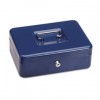 STEELMASTER PERSONAL SECURITY BOX, 9-3/4W X 7H X 3-1/2D, 2 KEYS, BLUE