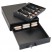 COMPACT STEEL CASH DRAWER W/SPRING-LOADED BILL WEIGHTS, DISC TUMBLER LOCK, BLACK