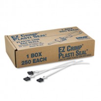 EZ CRIMP PLASTIC SEALS CASH BAGS, 6-DIGIT NUMBERED, BLK, 250/BOX